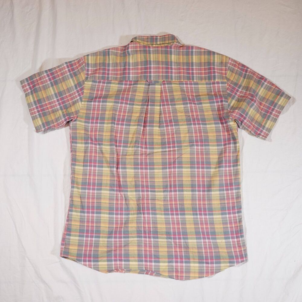 Pendleton Button Up Short Sleeve Plaid Shirt Madr… - image 4